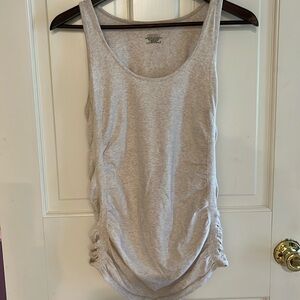 ATHLETA VANILLA TANK RUCHED SIDES SZ SMALL